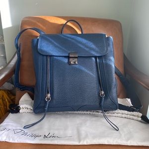 3.1 Philip Lim Blue Leather Backpack